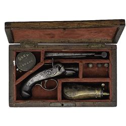 1830's Cased "peanut" Derringer