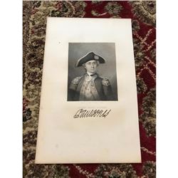 19thc John Paul Jones Steel Engraving, Revolutionary War, Naval Hero