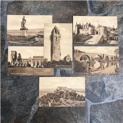 Group of Early 1900's Sepia Travel Postcards of Stirling Castle, Scotland