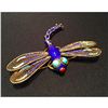 Image 1 : Chinese Export Sterling Silver & Enamel Articulated Dragonfly Brooch Pin