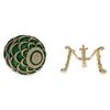 Image 5 : Faberge Inspired 2.7" Royal Inspired Pinecone Russian Egg with Clock
