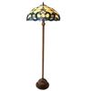 Image 1 : "DOUTZEN" Tiffany-style 2 Light Victorian Floor Lamp 18" Shade