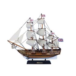 Wooden Charles Darwins HMS Beagle Tall Model Ship 20"
