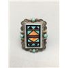 Image 1 : Nice, Sterling Silver and Inlay Ring