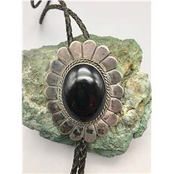 Sterling Silver and Onyx Bolo Tie