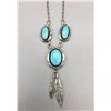 Image 1 : Turquoise and Sterling Silver Necklace - M. Nez