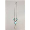 Image 2 : Turquoise and Sterling Silver Necklace - M. Nez
