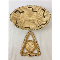 Two Vintage Tohono O’Odham Baskets
