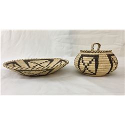 Two Vintage Tohono O’Odham Baskets