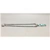 Image 4 : Turquoise Cluster Pendant with Handmade Chain