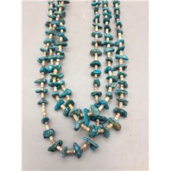 Fine 3-Strand Turquoise and Heishi Necklace