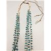 Image 3 : Fine 3-Strand Turquoise and Heishi Necklace