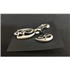 Image 3 : Amethyst Sterling Silver and 14K Gold Pendant and Earrings Set