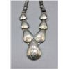 Image 1 : Vintage “Pillow” Sterling Silver Necklace