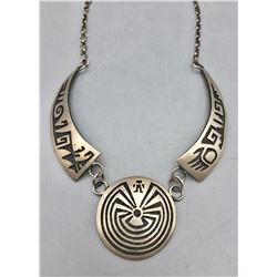Vintage Man in the Maze Overlay Necklace