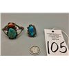 Image 8 : Vintage Turquoise Bracelet and Ring