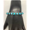 Image 1 : Vintage Ingot Bracelet with 9 Turquoise Stones