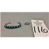 Image 8 : Vintage Ingot Bracelet with 9 Turquoise Stones