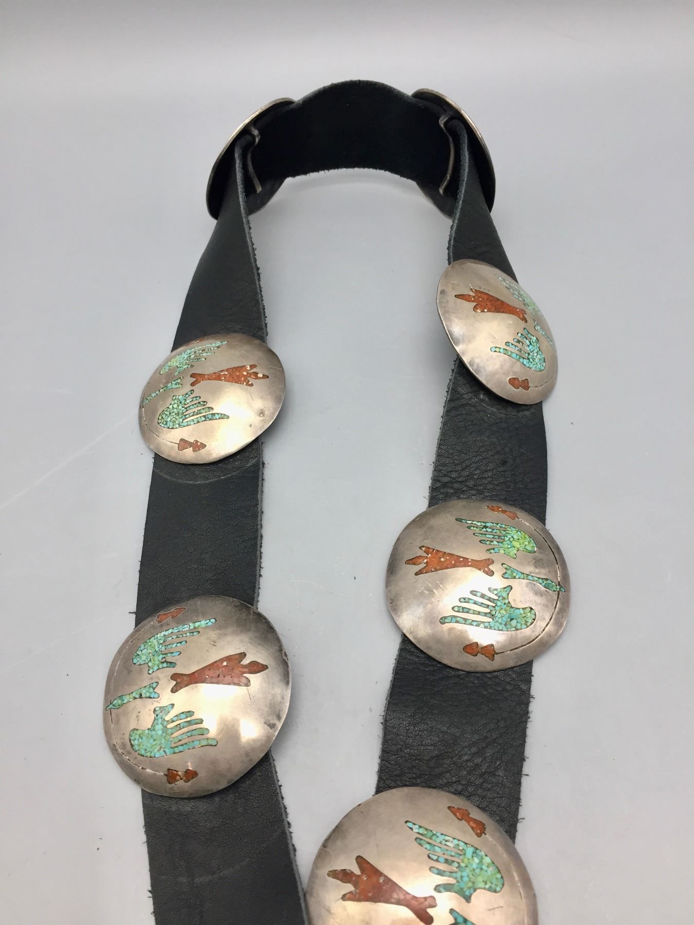 Belt, A Vintage, Concho, Coral, Gary Reeves Hallmark, Vintage ‘80s, 669