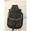 Image 11 : Diamond Studded Black Leather Saddle Bags
