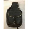 Image 2 : Diamond Studded Black Leather Saddle Bags
