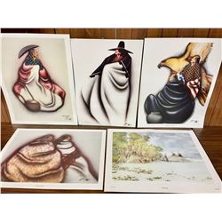 Group of Five Signed Prints