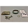 Image 7 : Belt Buckle, Bracelet, and Pin