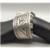 Image 10 : Sterling Silver and Multi-Stone Inlay Bracelet