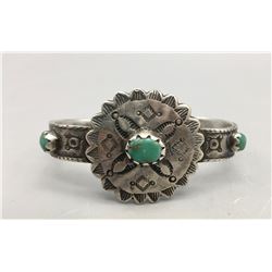 Vintage, Sterling Silver (Ingot) and Turquoise Bracelet