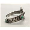 Image 2 : Vintage, Sterling Silver (Ingot) and Turquoise Bracelet