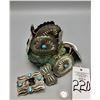 Image 9 : Vintage Concho Belt with Turquoise