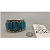 Image 8 : Vintage Nine Stone Turquoise Bracelet