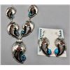 Image 1 : Turquoise and Coral Bear Claw Set