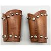 Image 2 : Spotted Leather Cuffs with Native Designs