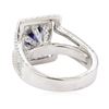 Image 3 : 2.40 ctw Sapphire and Diamond Ring - 14KT White Gold