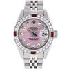 Image 1 : Rolex Ladies Stainless Steel Pink MOP Diamond & Ruby Datejust Wristwatch