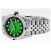 Image 4 : Rolex Mens Stainless Steel Green Vignette Diamond & Emerald Datejust Wristwatch