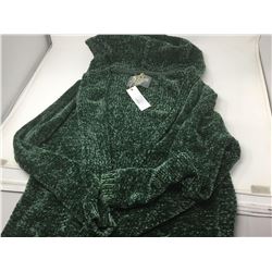Natural Reflections Green Chenille Sweater - XL (small hole in hood)