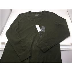 Ladies Natural Reflections Waffle Henley Top-XL