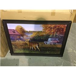 Large Framed Buck and Truck Canvas Print (approx3ft x 2ft)