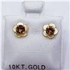 Image 3 : 10K Yellow Gold Citrine (0.3ct) Mother Of Pearl Flower Jacket Earrings, Made in Canada, Suggested Re