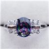 Image 2 : Silver Mystic Topaz (3.5G) Ring, Suggested Retail Value $200