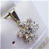 Image 1 : 10K Yellow Gold Cz Flower Shaped Pendant, Made in Canada, Suggested Retail Value $120