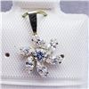 Image 2 : 10K Yellow Gold Cz Flower Shaped Pendant, Made in Canada, Suggested Retail Value $120