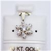 Image 3 : 10K Yellow Gold Cz Flower Shaped Pendant, Made in Canada, Suggested Retail Value $120