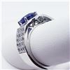 Image 3 : Silver Men'S Sapphire Cubic Zirconia Ring, Suggested Retail Value $500