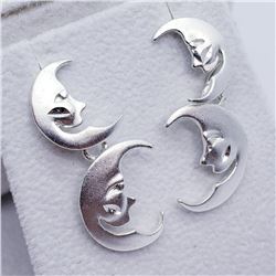 Silver Moon Dangle Earrings (~weight 4g), Suggested Retail Value $120
