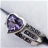 Image 1 : Silver Amethyst Marcasite Set Of Three Ring (~weight 5g), Suggested Retail Value $240