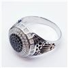Image 1 : Silver Men'S Black Onyx Cubic Zirconia Ring (~weight 7g), Suggested Retail Value $200