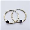 Image 1 : 14K Yellow Gold Sapphire Hoop(0.15ct) Earrings, Made in Canada, Suggested Retail Value $240